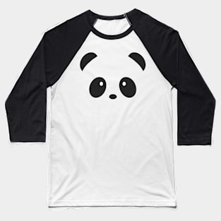 Cute Black Panda Design Baseball T-Shirt